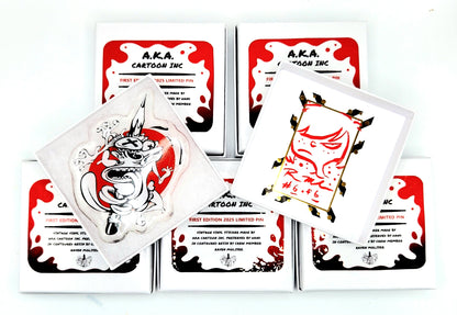 🌟 AKA Cartoon Pin 🌟 1st Edition - SIGNED & NUMBERED - Made from Vintage Studio Sticker