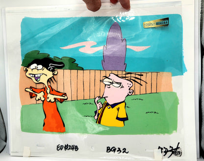 COA *Signed By All 3 Eds* Authentic Animation Cel