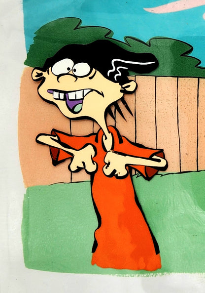 COA *Signed By All 3 Eds* Authentic Animation Cel