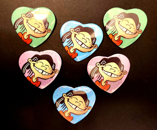 Buttons & Magnets: "Sweet Dee" Heart Buttons