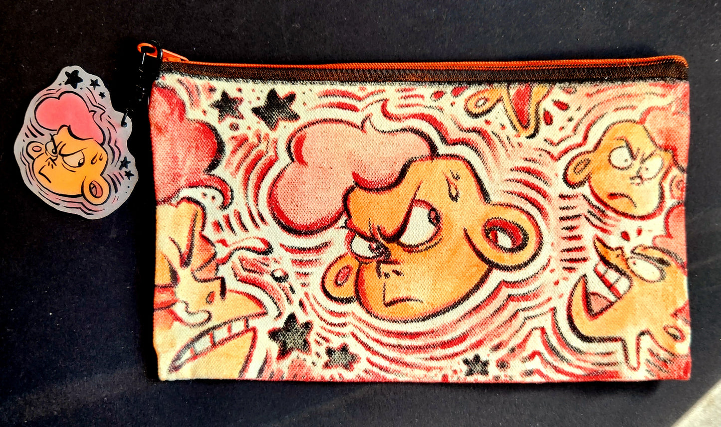 SU "Lars & Stars" Canvas Pencil Case /w Matching Removable Zipper Pull