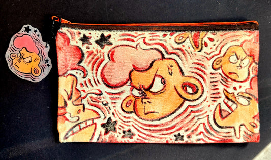 SU "Lars & Stars" Canvas Pencil Case /w Matching Removable Zipper Pull
