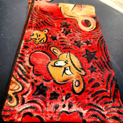 SU "Lars & Stars" Canvas Pencil Case /w Matching Removable Zipper Pull