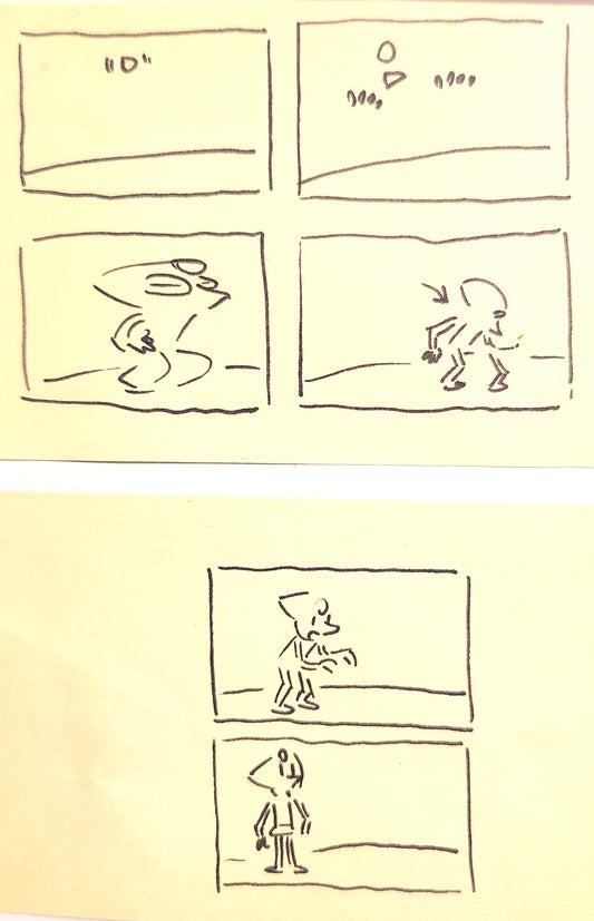 SU "Pearl Catches Up" Rebecca Sugar Thumbnail Drawings