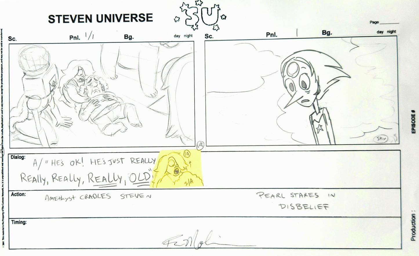SU "Really, Really, Really, Really Old" Original Storyboard