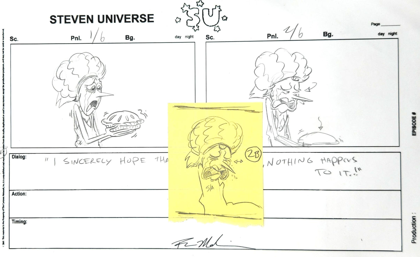 SU "Pearl's Pie" Original Storyboard