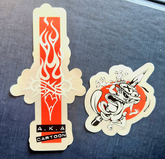 Ed Edd n Eddy **OFFICIAL** "AKA Cartoon" Vintage Vinyl Sticker SET Early 2000s