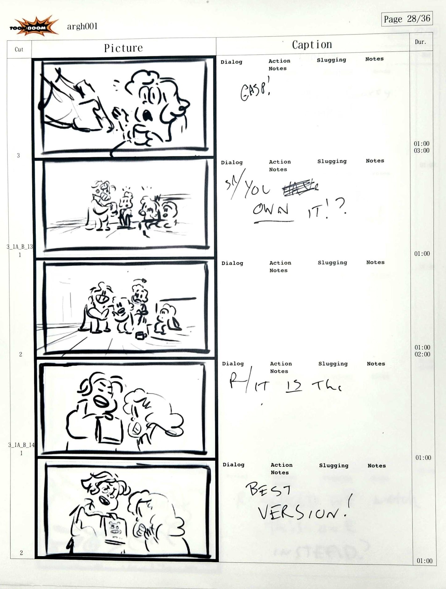 Beach City Horror Club - 9 Page Set - Storyboard Comic/Thumbnails w/Writing