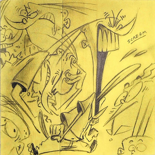 EEnE "Screaming Eddy!" Sticky Note Drawing