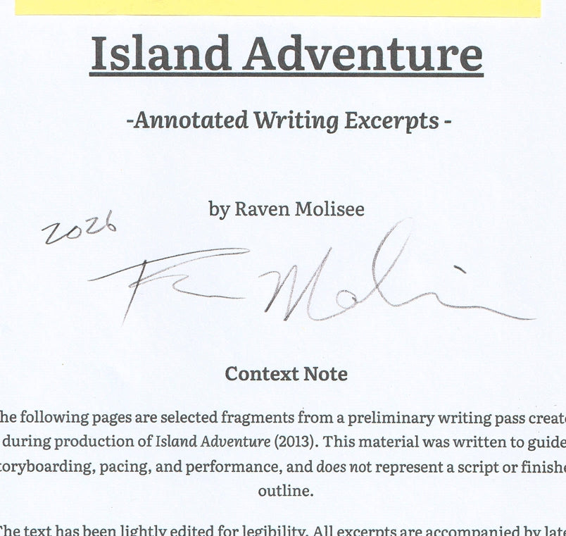 SU: "Island Adventure" — Annotated Writing Excerpts — Steven Universe / Lars / Sadie