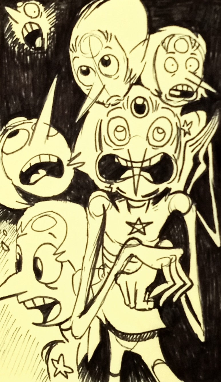 SU "Spooky Pearl" Pen Drawing