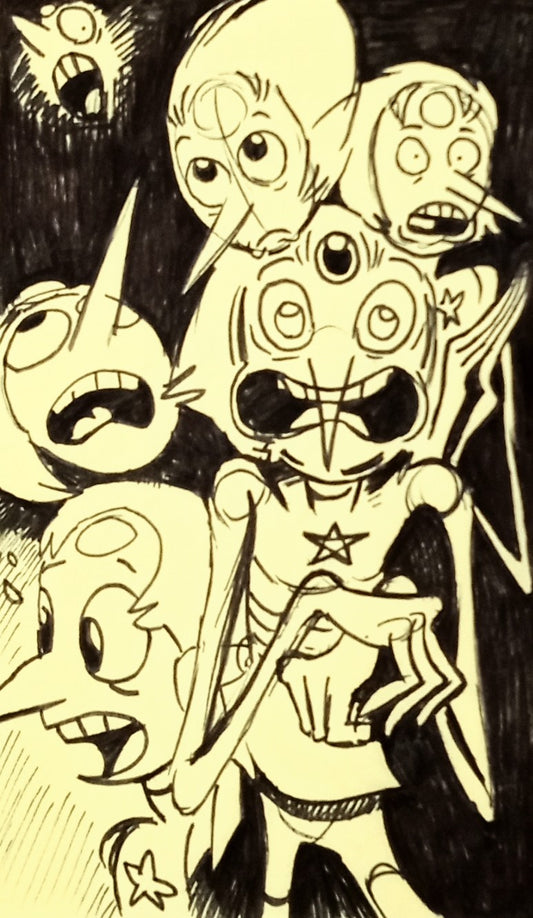 SU "Spooky Pearl" Pen Drawing