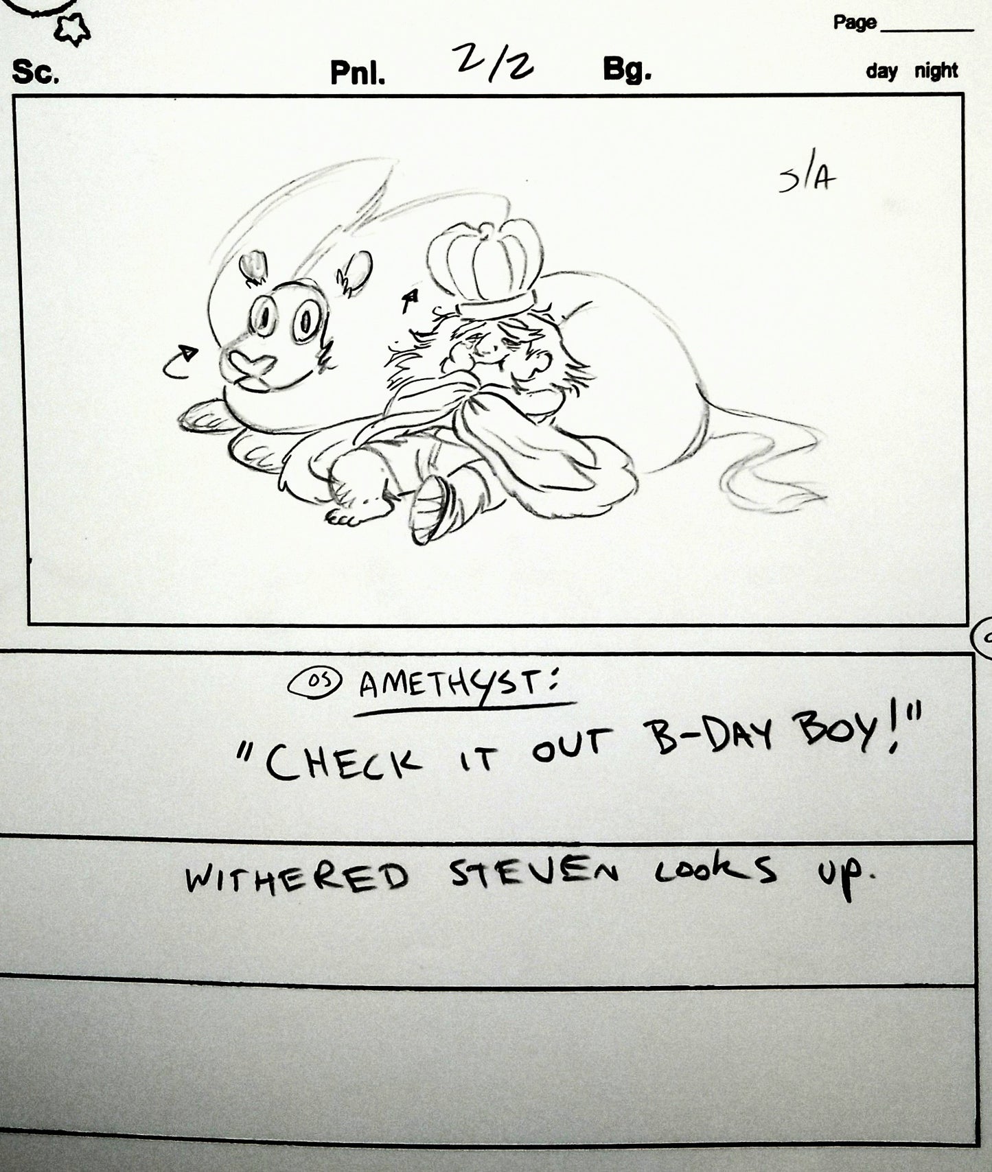 SU "King Steven W/Lion" Storyboard - So Many Birthday