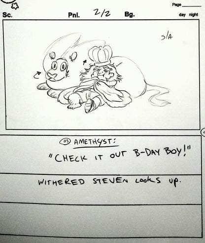 SU "King Steven W/Lion" Storyboard - So Many Birthday