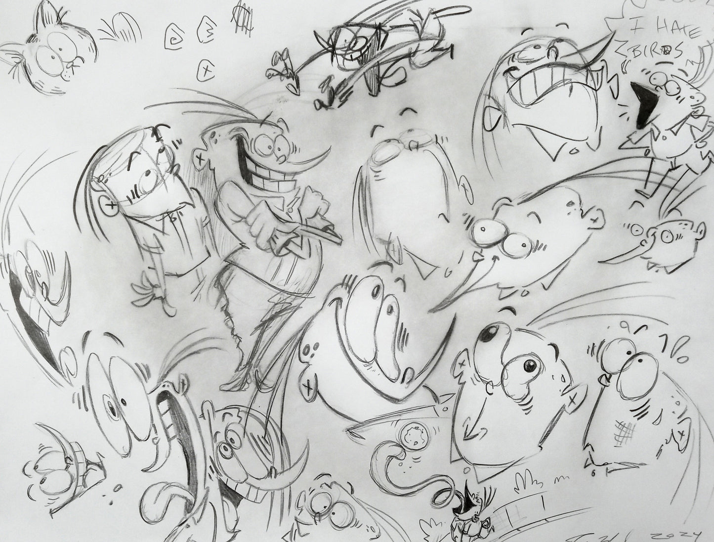 EEnE "Eddy-spressionistic" Graphite Drawing Page