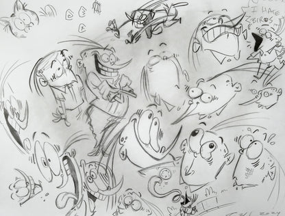 EEnE "Eddy-spressionistic" Graphite Drawing Page