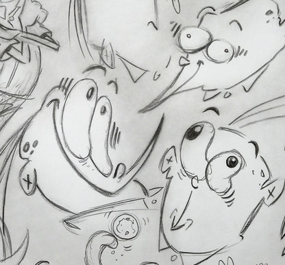 EEnE "Eddy-spressionistic" Graphite Drawing Page