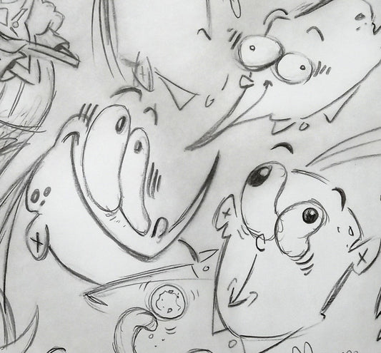 EEnE "Eddy-spressionistic" Graphite Drawing Page