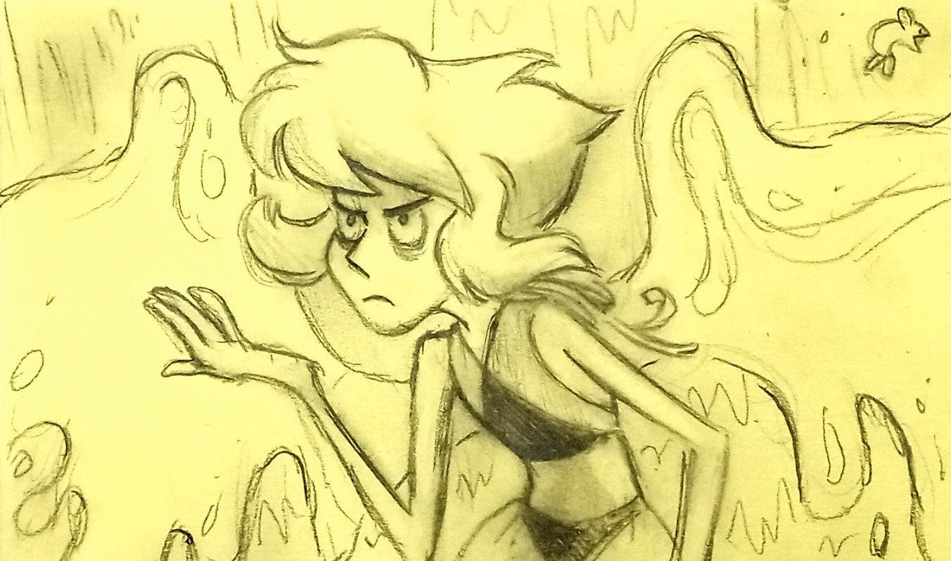 SU "Water Witch" Lapis Lazuli Graphite Drawing