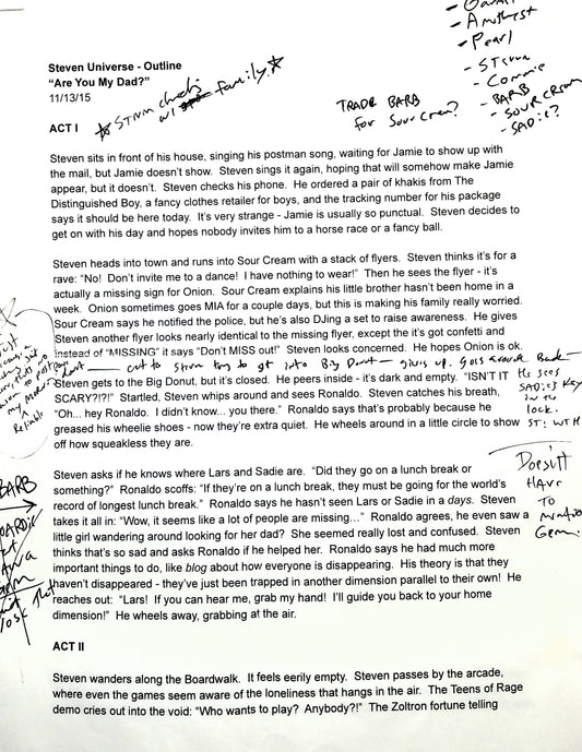 SU "Are You My Dad?" Original Outline - Revised Copy