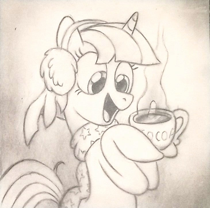 MLP "Twilight's Winter Cocoa" Graphite Drawing