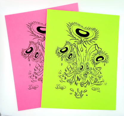 "Venus Crytrap" Colored Cardstock Print