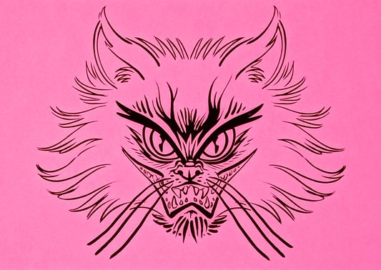 "Devil Cat" Colored Cardstock Print