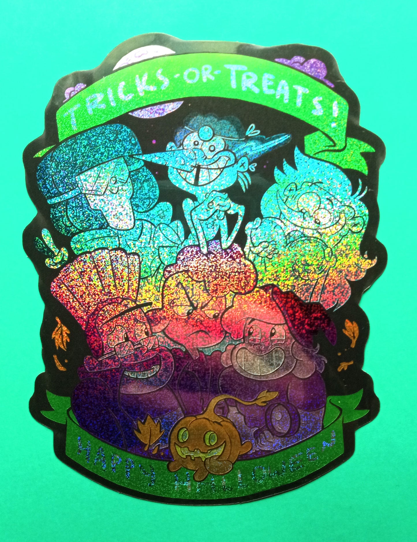 "Halloween 2024" Glitter Dust Vinyl Sticker