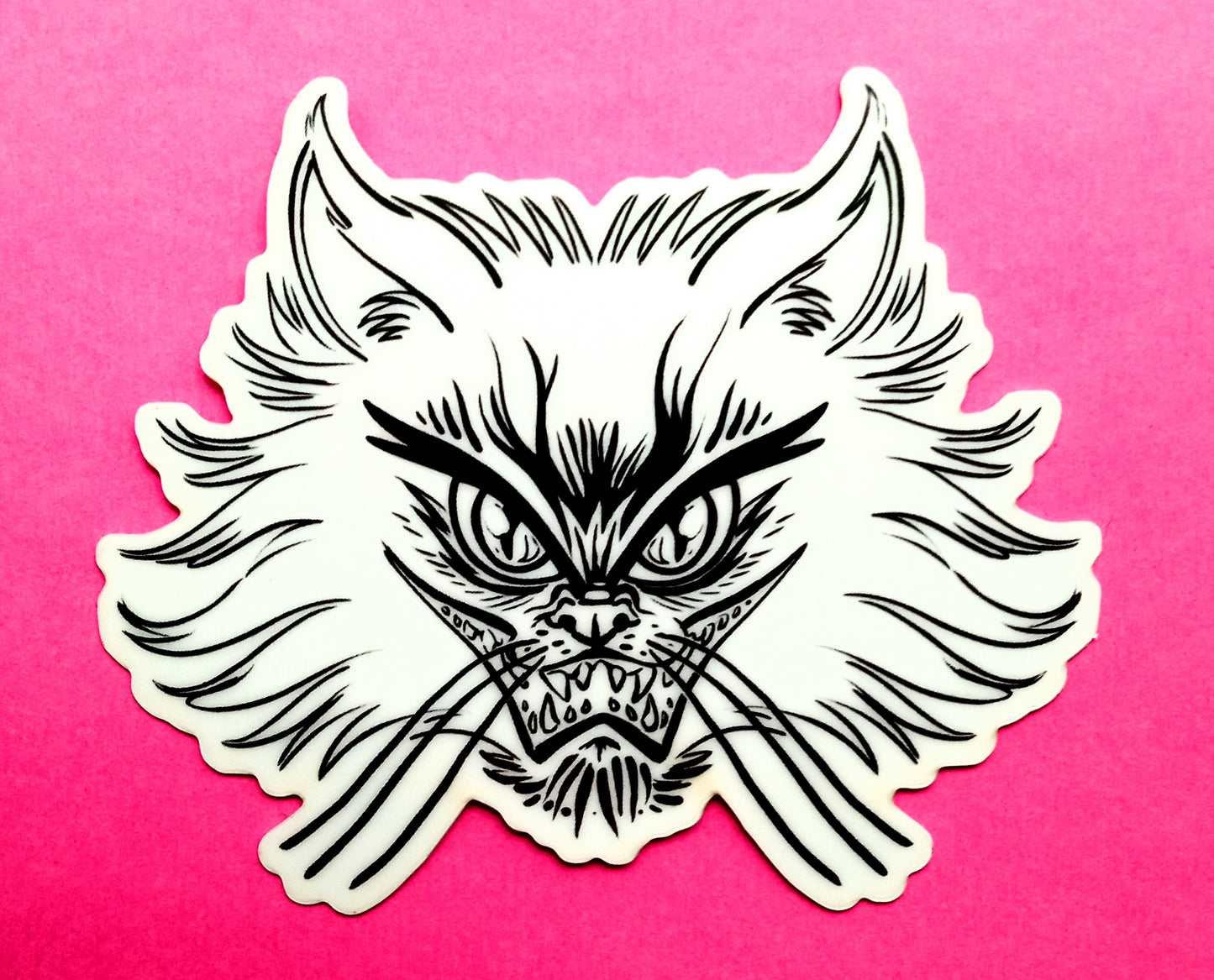 "Devil Cat" Glow-In-The-Dark Vinyl Sticker