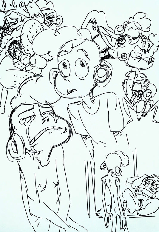 *MATURE* L&S "Raw, Sad & Naked" Marker Drawings