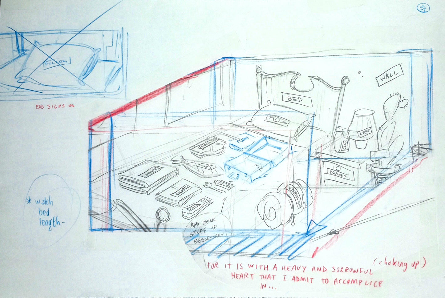 EEnE "Double Dee's Goodbye Note" 21-Page ORIGINAL Thumbs BIG PICTURE SHOW MOVIE