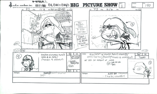 EEnE: Big Picture Show "Double Dee's Goodbye Note" Storyboard 48-Page Section + BONUS HANDDRAWN COVER ARTS!