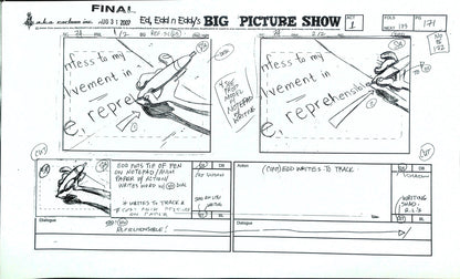 EEnE: Big Picture Show "Double Dee's Goodbye Note" Storyboard 48-Page Section + BONUS HANDDRAWN COVER ARTS!