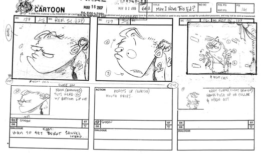 Ed Edd n Eddy "May I Have This Ed?" ART + BONUS FULL Storyboard