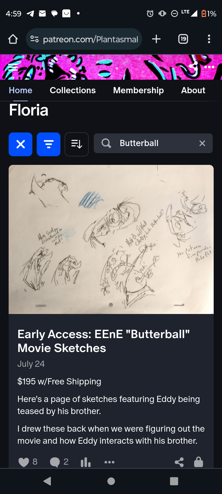 *SOLD* EEnE "Butterball" Warm Up Drawings Raven Molisee