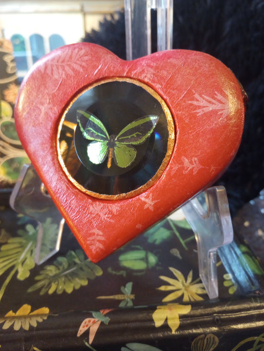 Valentine's Day Heart & Butterfly Keepsake Box