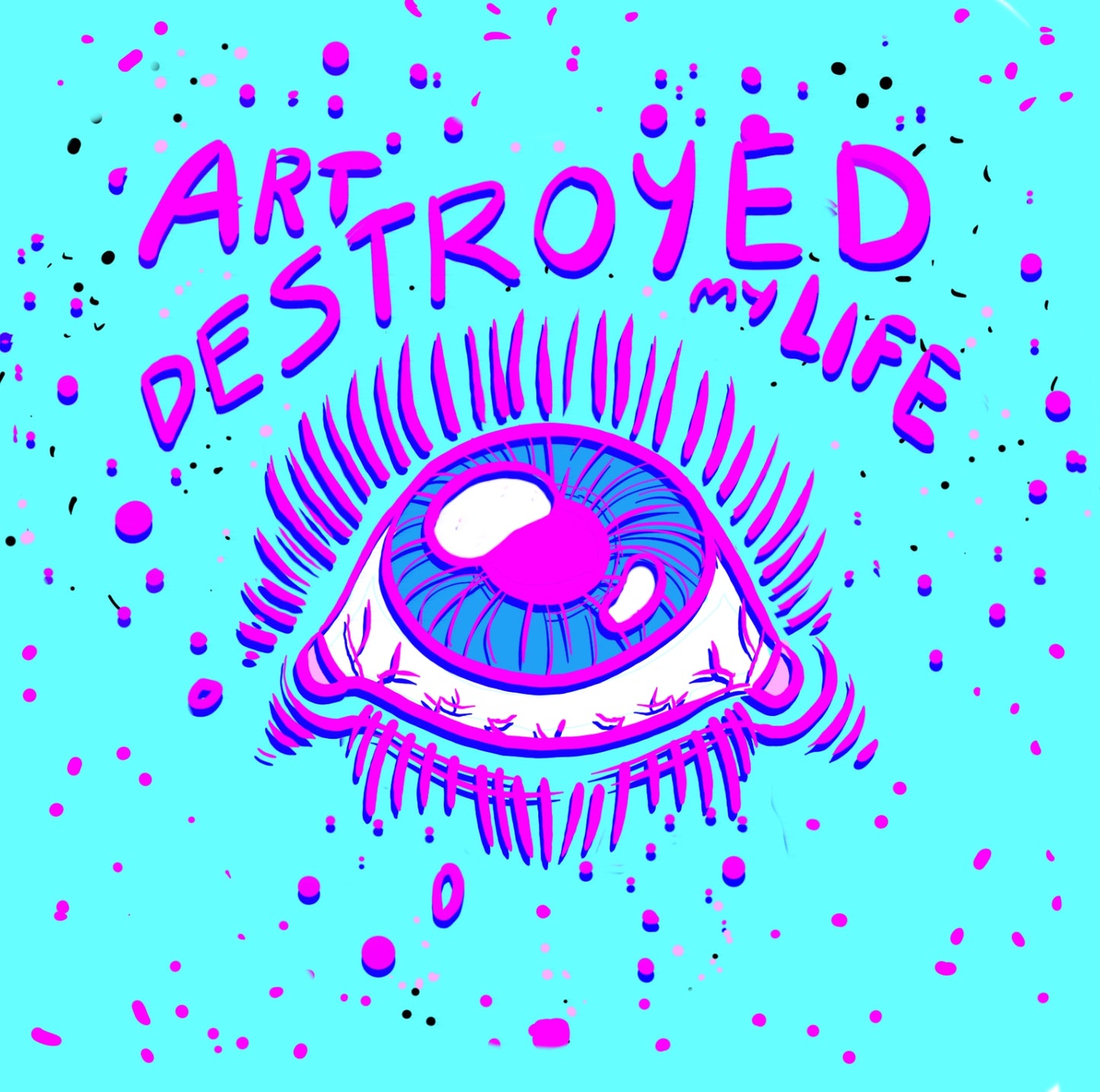 Buttons & Magnets: "Art Destroyed My Life"/"Life Destroyed My Art" Mental Health Pin