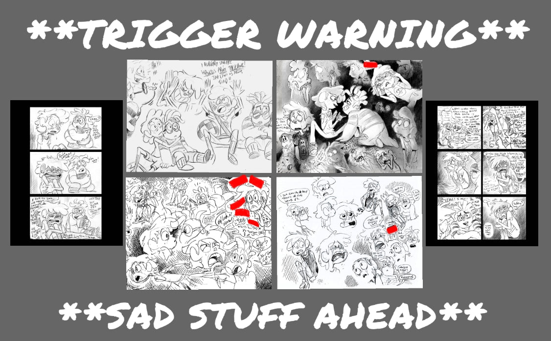 SU "Trigger Warning" 6-Print Set - Beach City Horror Club Conceptual Artwork & Writing by Raven Molisee