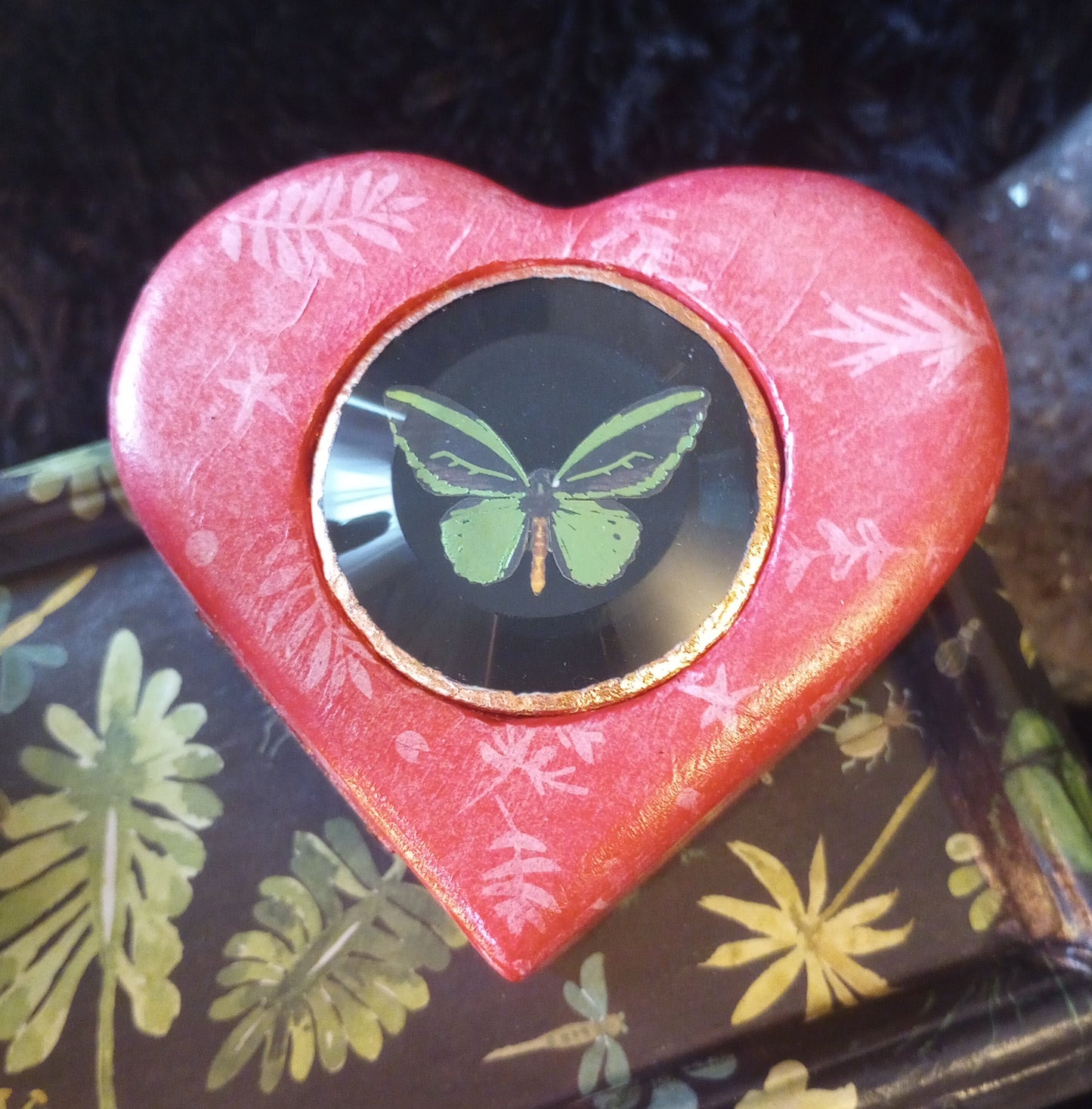 Valentine's Day Heart & Butterfly Keepsake Box