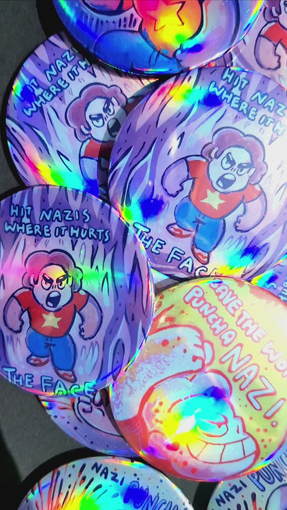 BUTTONS & MIRRORS: Steven Universe 2.25" HOLO Buttons!
