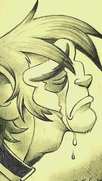 The Horrors Of Being Alive: "Dance Monkey" Graphite Development Drawing