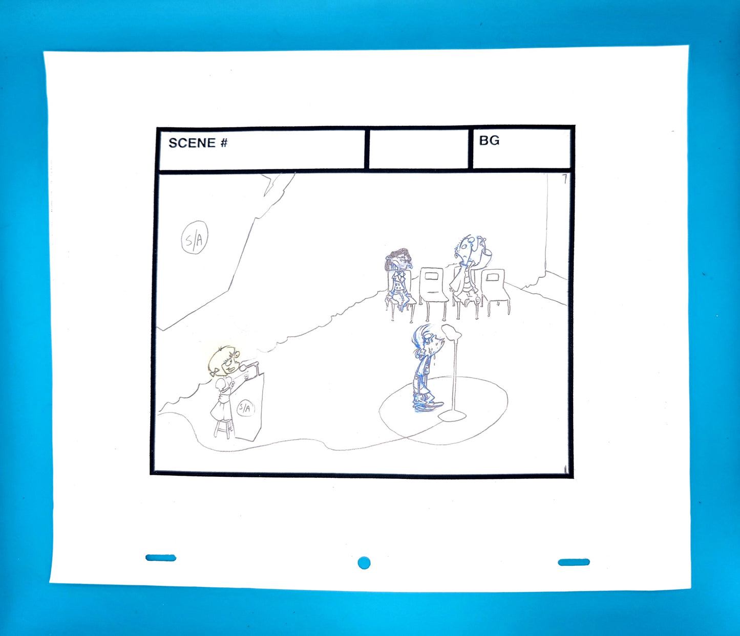 Ed Edd n Eddy: "Rolf At The Mic" 3-Page Production Storyboard Scene