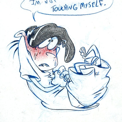 EEnE: "I'm Not Touching Myself" Double Dee Original Drawing (Signed) OOAK