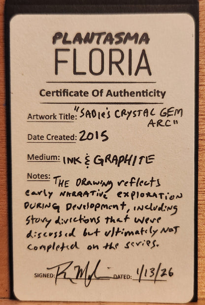 SU "Sadie’s Crystal Gem Arc" Full Original Development Page w/COA