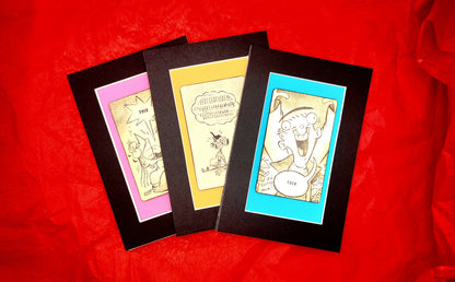 Mini Art Card Prints: "FUCK! Set of 3 - EEnE