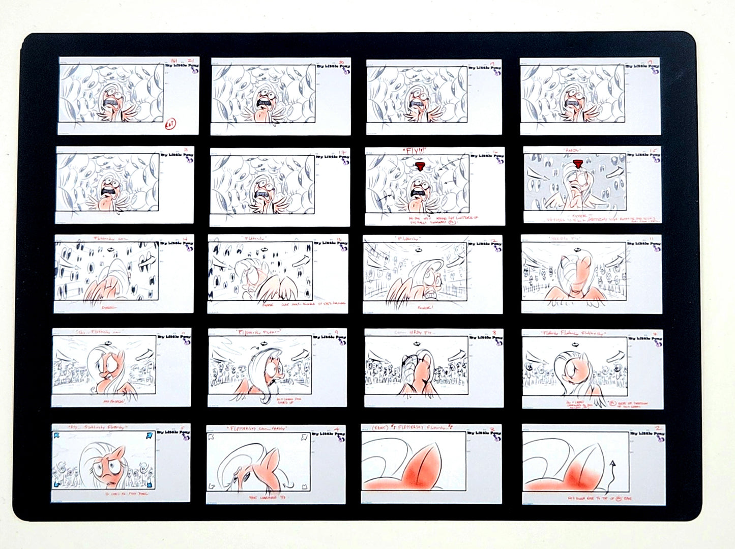 “Eyes of the Storm” — Storyboard Flip Set (Signed, Edition of 25)
My Little Pony: Friendship Is Magic