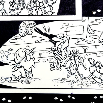 EEnE "Another Ed Down The Drain" Original 11 x 17 Inked Comic Page - Cartoon Network Block Party