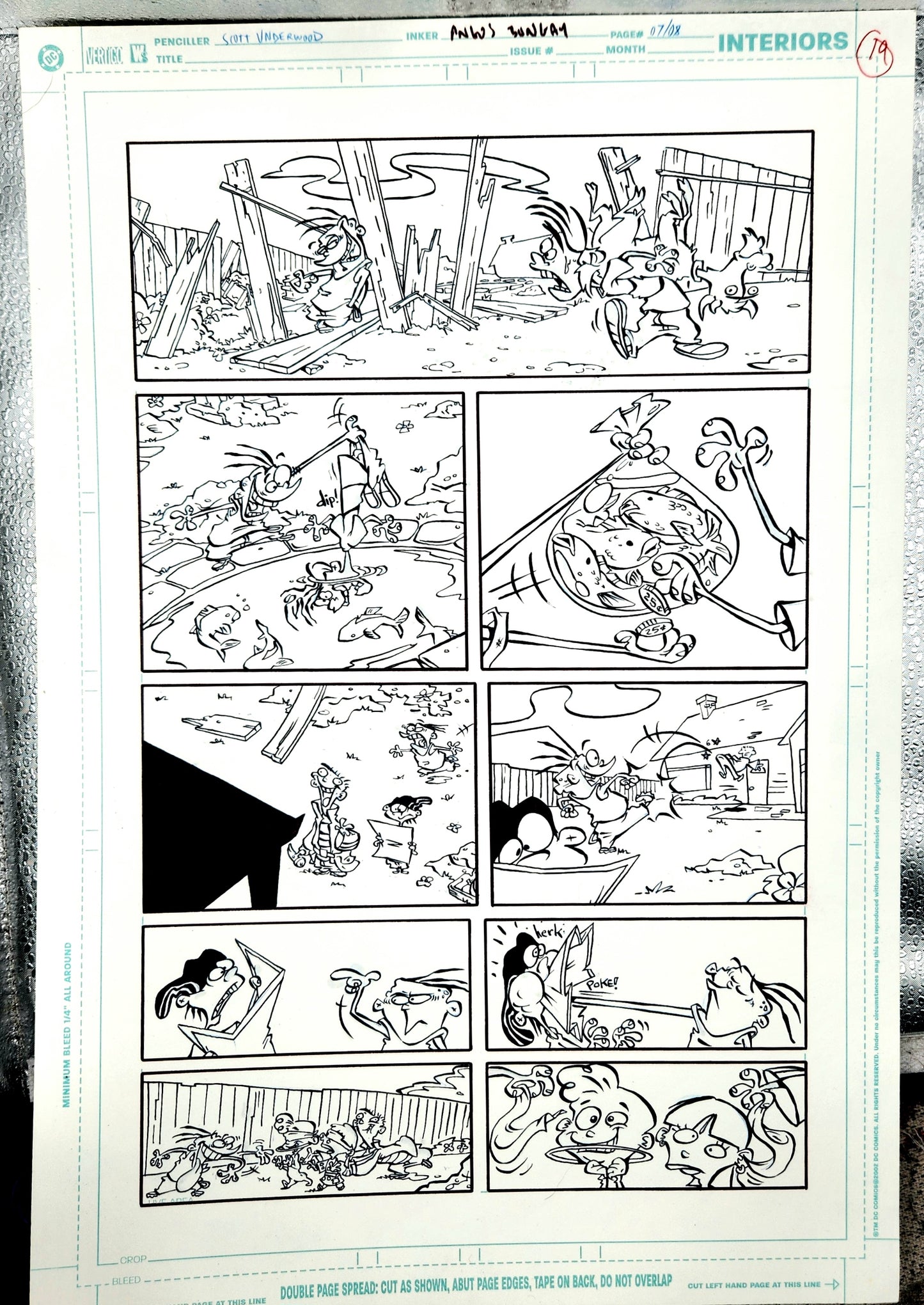 EEnE "Garden of Ed" Original 11 x 17 Inked Comic Page - Cartoon Network Block Party