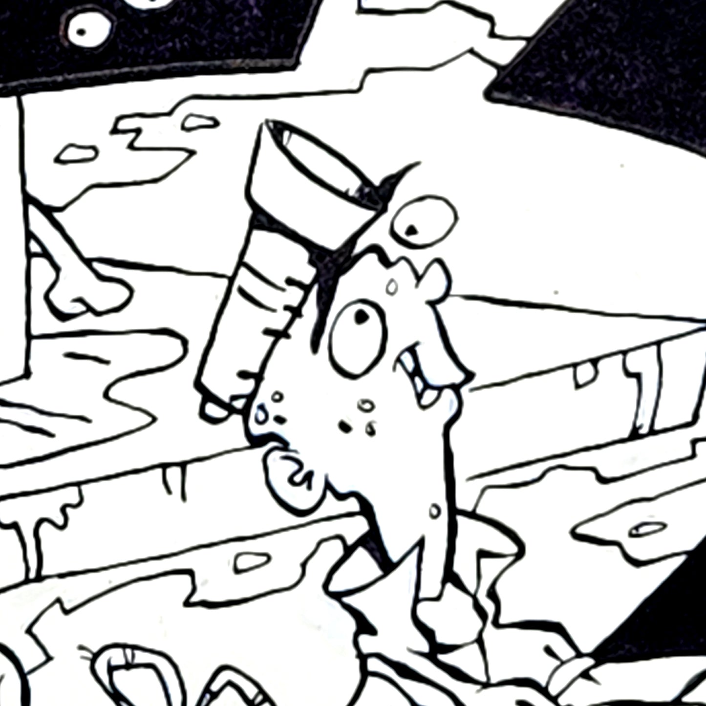EEnE "Another Ed Down The Drain" Original 11 x 17 Inked Comic Page - Cartoon Network Block Party