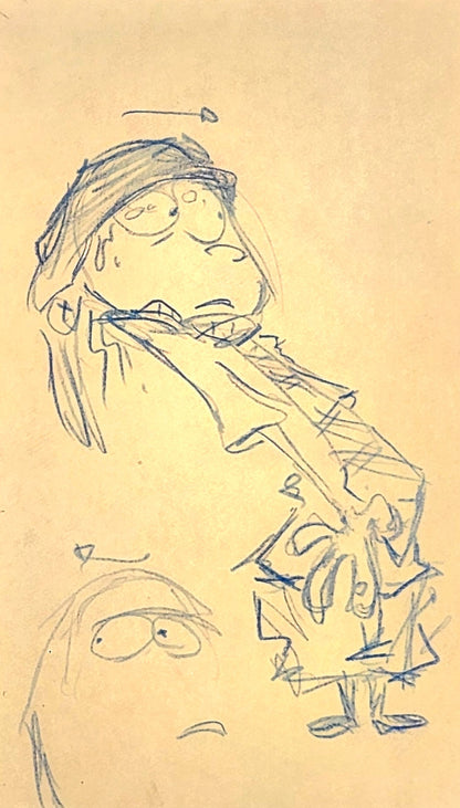 EEnE: "Inquisitive Double Dee" - Blue Pencil Sticky Note